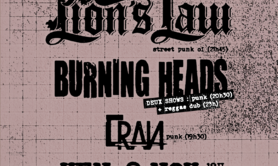 Lion's Law + Burning Heads + Cran