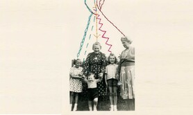 Broderie et collage sur photo de famille avec Cathy Alvarez