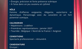 Casting Comédienne - Belgique 