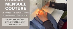 Atelier Les Artlvents - Cours mensuel de couture