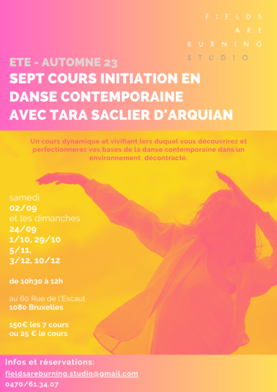 Fields Are Burning Studio | Cours de danse contemporaine | Bruxelles