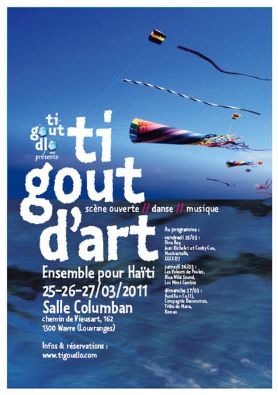 Solidarité pour Haïti Ti GOUT DLO asbl vous présente Ti GOUT d'ART...
