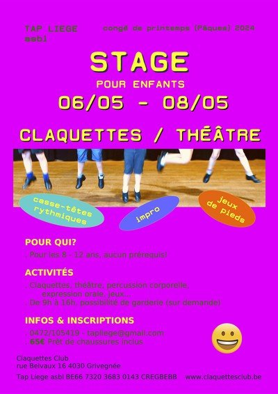 Stage claquettes / théâtre