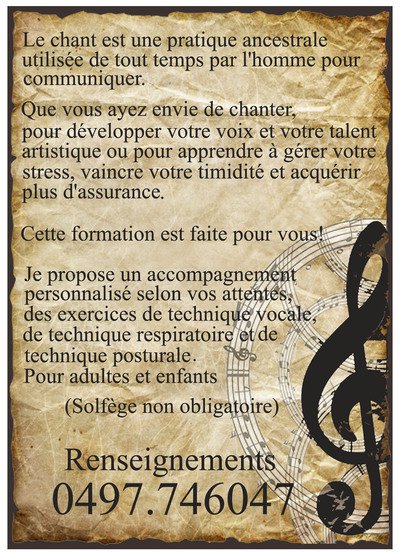 Liné' Art | Cours de chant | Binche