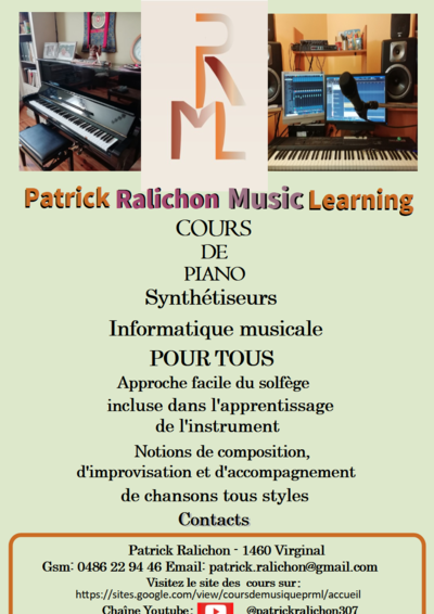 Patrick Ralichon | Cours de piano et MAO | Virginal-Samme