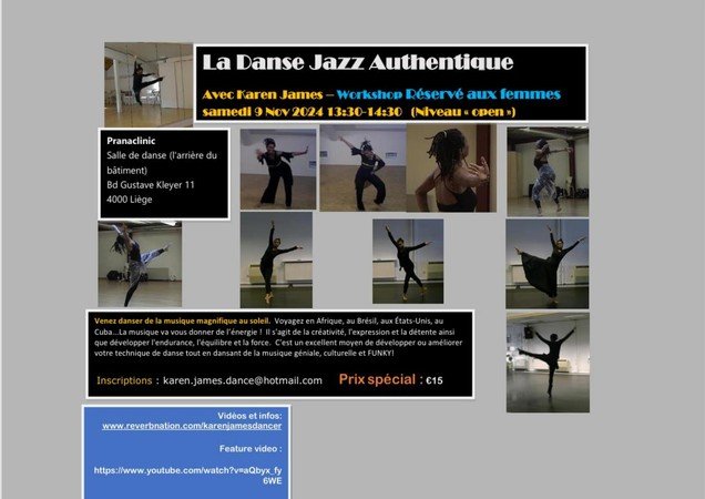 Karen James | Danse jazz authentique | Liège