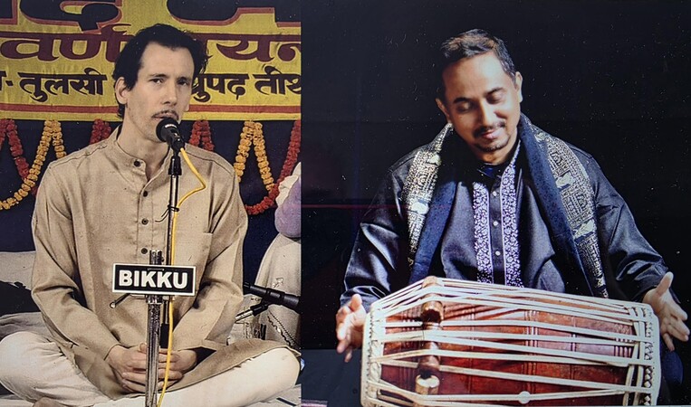 INDIAN DHRUPAD VOICE&PAKHAWAJ:GILLES MONFORT & RISHABH DHAR