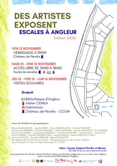Des artistes exposent... Escales à Angleur (édition 2026)
