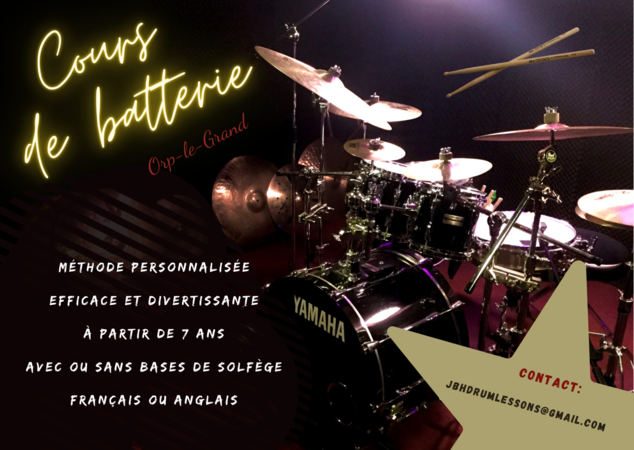 jbhdrumlessons | Cours de batterie | Orp-le-Grand