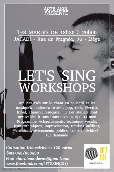 Let's Sing Workshops - Venez chanter avec nous     