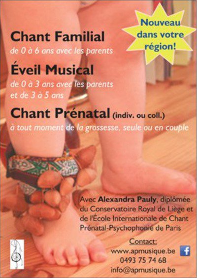 Alexandra Pauly APmusique - Chant prénatal et éveil musical 0-3 et 3-5 ans