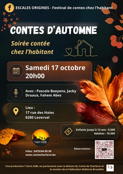 Contes d'automne : Soirée contée chez l'habitant
