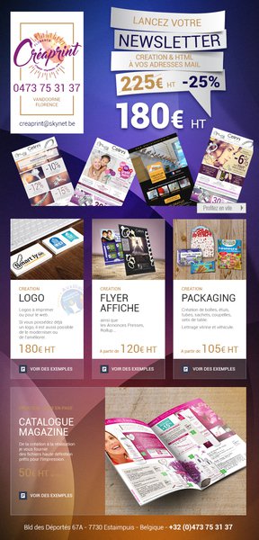 Création de votre affiche ou flyer pour 120 € HT