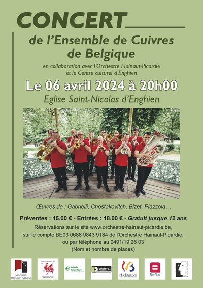 Concert de l'Ensemble de Cuivres de Belgique 