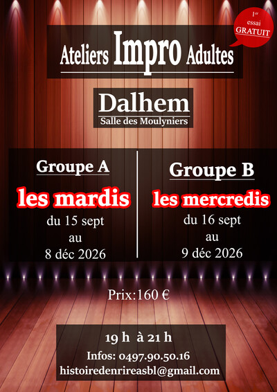 Atelier Impro adultes débutants