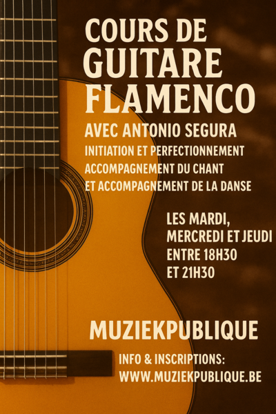 Muziekpublique | Cours de guitare flamenco | Bruxelles