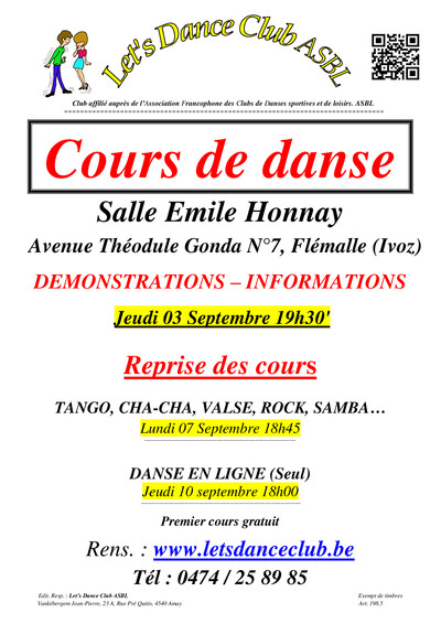 Let's Dance Club | Cours de danse | Ivoz-Ramet