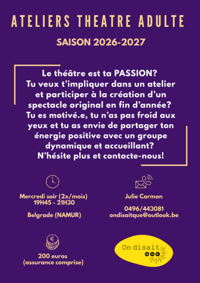 On disait que | Atelier théâtre adultes | Belgrade