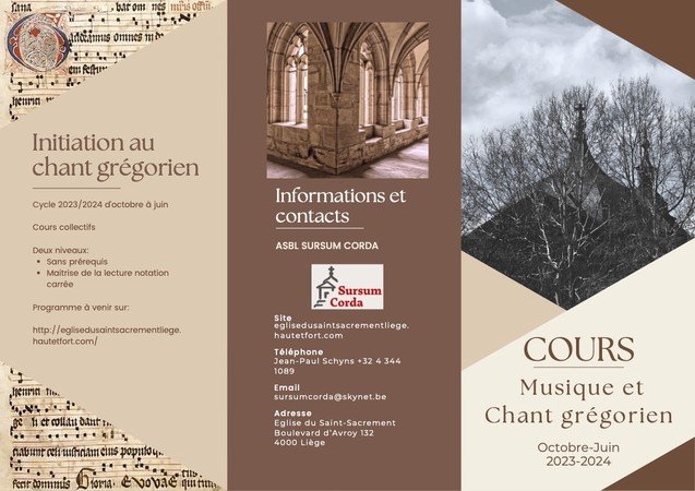 Cursus Corda | Cours de chant grégorien | Liège