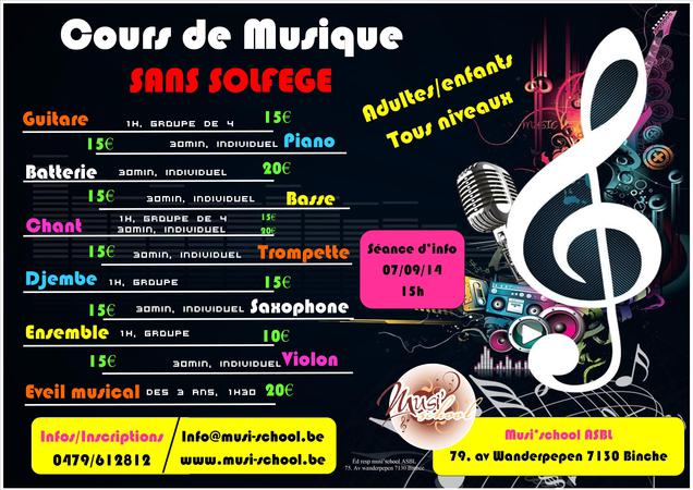Musi'school ASBL | Cours de musique | Binche