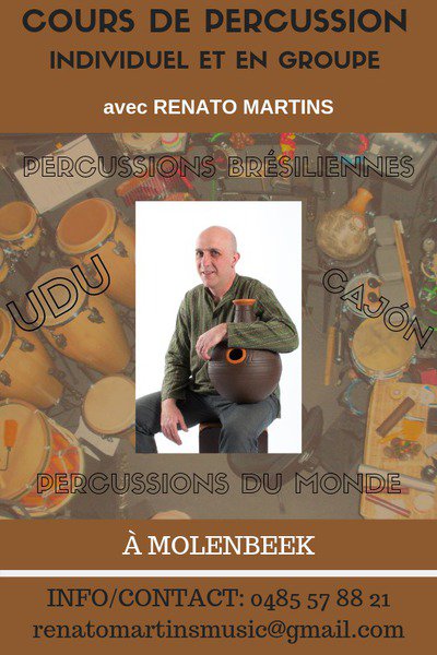 Renato Martins | Cours de percussion | Bruxelles