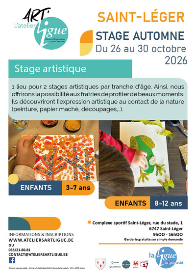 Stage arts plastiques enfant et ado | Saint-Léger