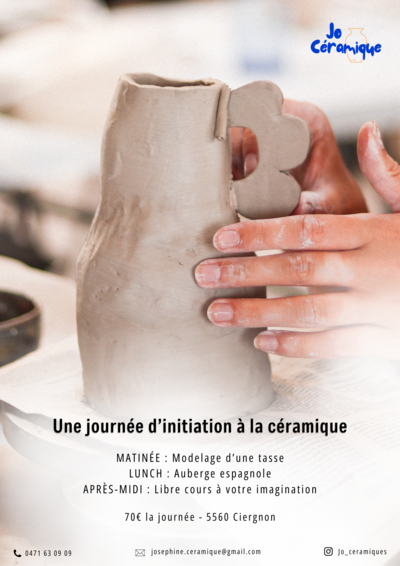 Jo Céramique | Initiation à la céramique | Ciergnon