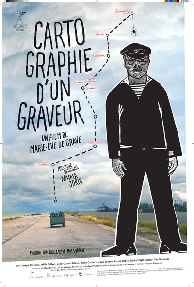 Projection "Cartographie d'un graveur" de Marie Eve de Grave