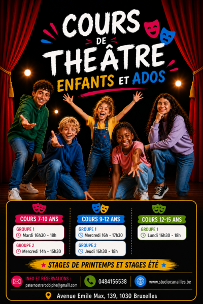 Studio Canailles | Cours de théâtre enfants et ados | Schaerbeek